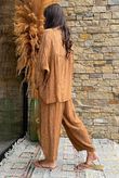 Kiti Paisley Damask Artist Smock Walnut